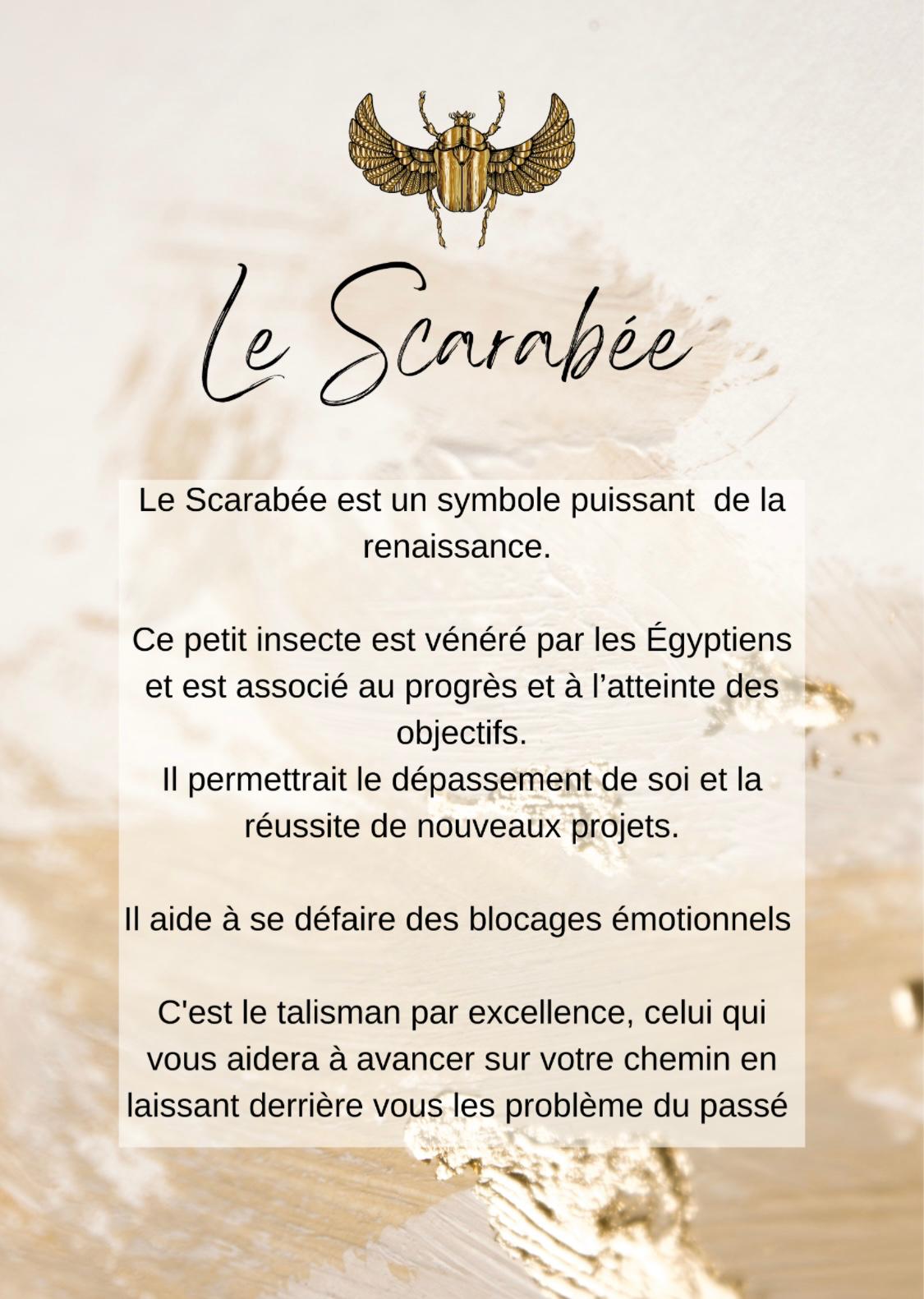 Bracelet Scarabée sur chaine