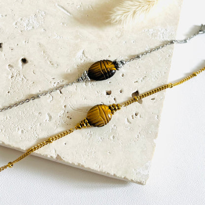 Bracelet Scarabée sur chaine